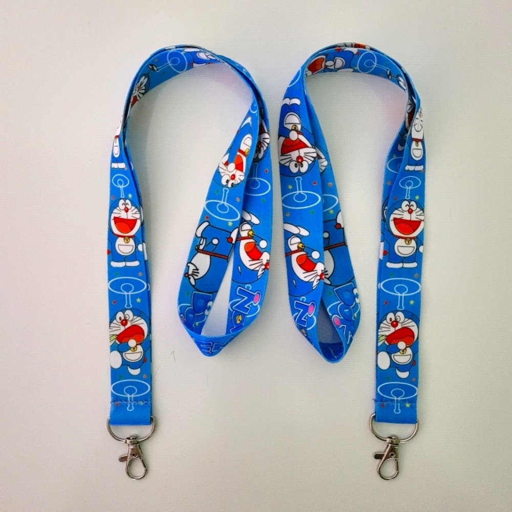 X6. Brand New Japanese Anime Doraemon One Size Blue Lanyard (2pcs)